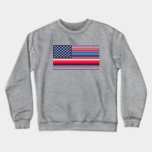 Proud Mexican American // Serape American Flag // USA Serape Crewneck Sweatshirt